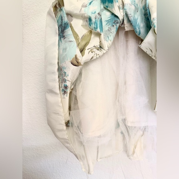 Vintage Sax Fifth Avenue 50s Floral Bow Prom Dress Evening Tulle - Picture 7 of 11